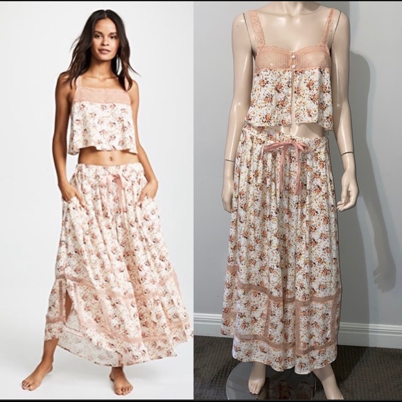 Free People Other - FREE PEOPLE Crop Cami & Sleep Pant Set M/L